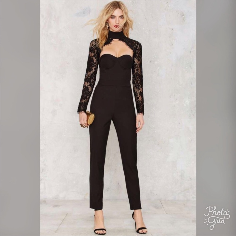 Misha Collection Kiara Lace Jumpsuit XS